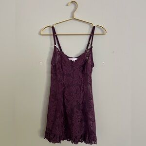 Victoria's Secret Plum Lace Chemise